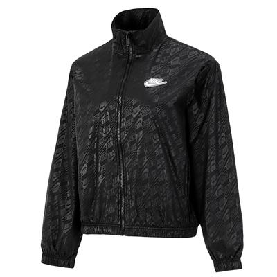 Jaqueta Tecida Logo Estampado Integral Esportiva Feminina Jaquetas Preta DD5787-010