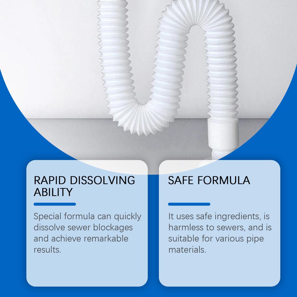 Jue-Fish Pipe Unclogging Powder Clean Dissolve Open Sewer Drain Powder Oil Clogging Deodorizing Powder