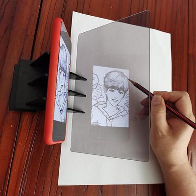 Tavolo da Disegno Trasparente Strumenti di Apprendimento per il Disegno Tavolo Copiatore Proiezione Schermo Telefono Cellulare Strumento per Disegno e Schizzo
