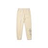 MLB Basic Logo Letter Print Loose Knit Sweatpants Unisex Pants Beige 3ATPB0214-50BGL