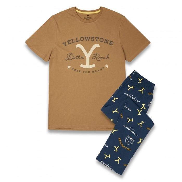 Yellowstone Mens Logo Pyjama Set