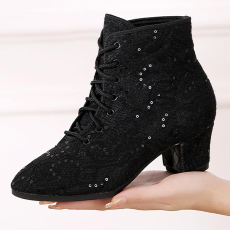 Chaussures de Danse Latine Jazz pour Femmes Intérieur Professionnel Adulte Semelle Souple Baskets de Danse Moderne