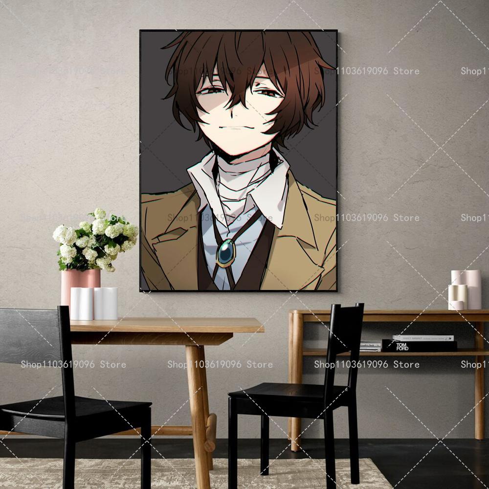 1pc Japanese Anime B-Bungo Stray Dogs Self-adhesive Art Poster Waterproof Paper Sticker Coffee House Bar Room Wall Decor
