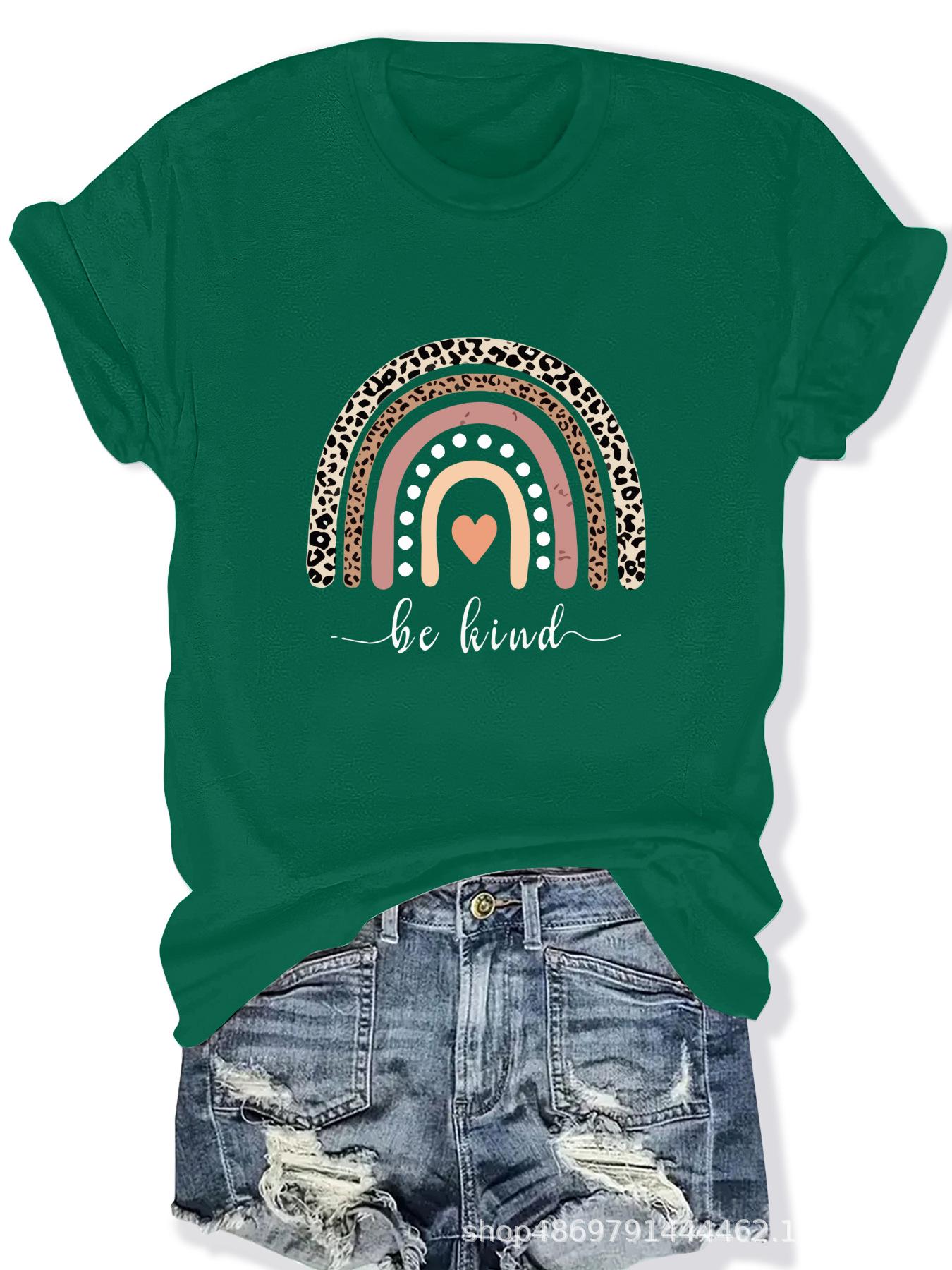 

Women s Cross-Border Round Neck Fashion T-Shirt Extra Large зелёный