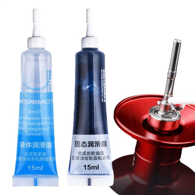 Fishing Reel Oil Reel Butter Oil And Grease 15ml Set 2 Pieces Reel Care Kit Fishing Accessories For Smooth Lasting Lubrication
