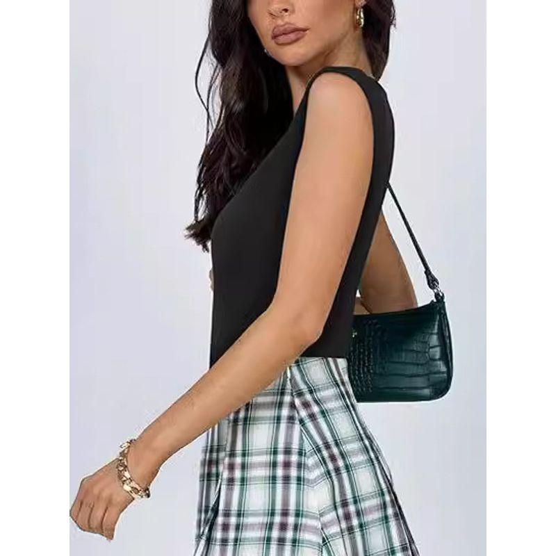 Solid Color V-neck Sleeveless Jumpsuit Women Solid Color and V-neck Sleeveless Leotard