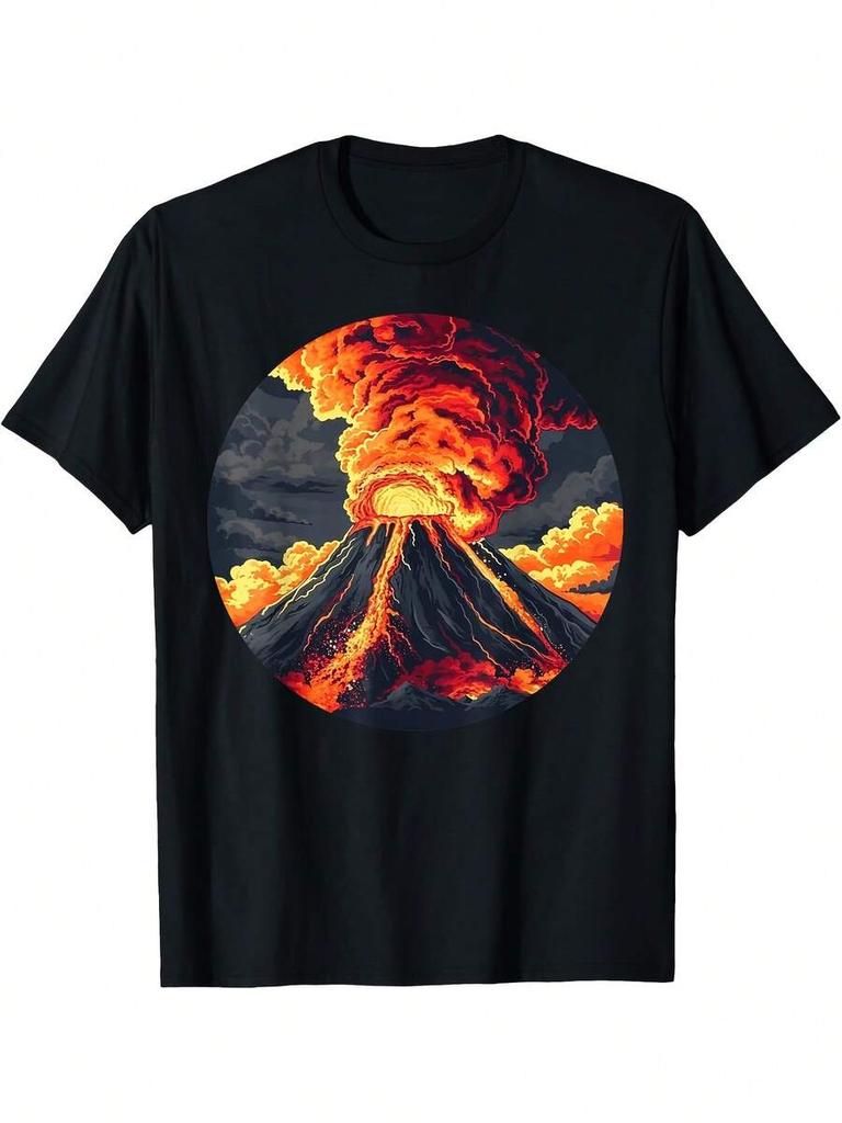 Cool Erupting Volcano Costume For Unisex T-Shirt