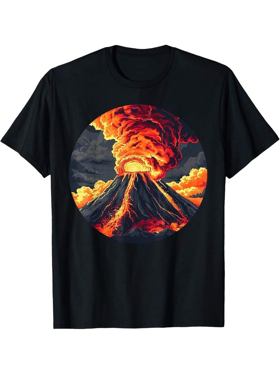 

Cool Erupting Volcano Costume For Unisex T-Shirt M