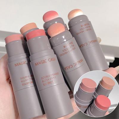 1PC Double-ended Blush Stick Waterproof Illuminante Viso Contouring Ombretto Blusher Tinta Lunga Durata Guancia Cosmetici per il Trucco Coreano