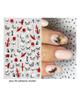 Autocollants 3D pour Nail Art, lignes ondulées abstraites colorées, décalcomanies à fleurs et feuilles florales, décoration d'ongles