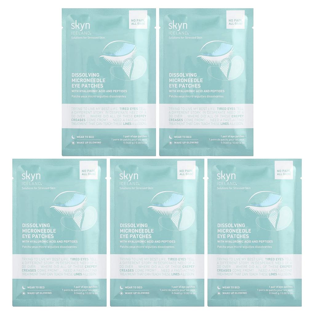 Skyn Iceland, Dissolving Microneedle Eye Patches, 5 Pairs, 0.460g (0.0016oz)