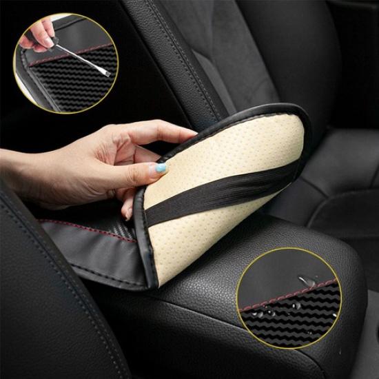 1pc Armrest Cover Pad Center Console Leather Cushion Car Interior Accessories