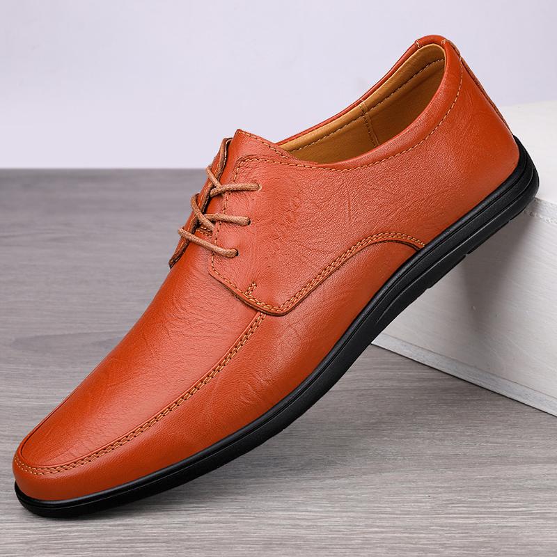 

Мужская обувь Кожаная Формальная обувь для мужчин Оксфорды Мужская Свадебная вечеринка Офисная Деловая обувь 46 красный/коричневый