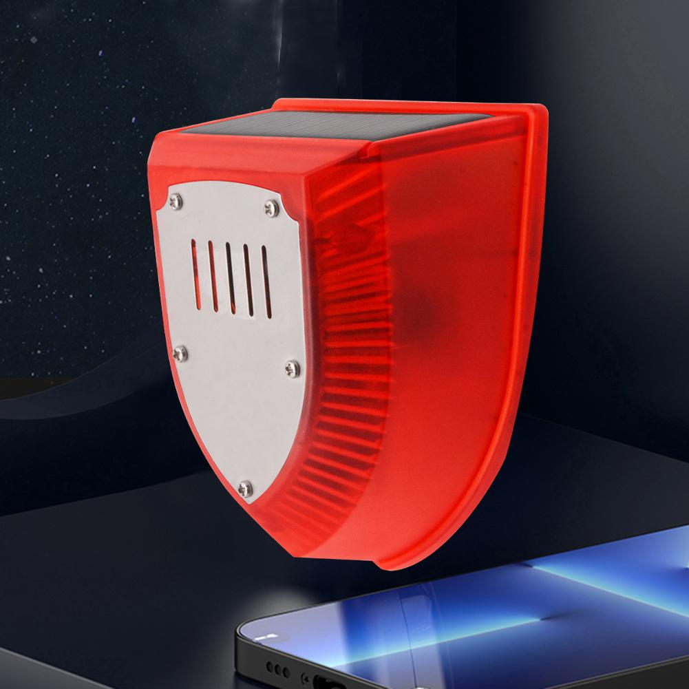Solar Sound & Light Alarm with Motion Sensor Security Alarm Siren Waterproof Security Alarm System for Home Villa Farm Barn Yard