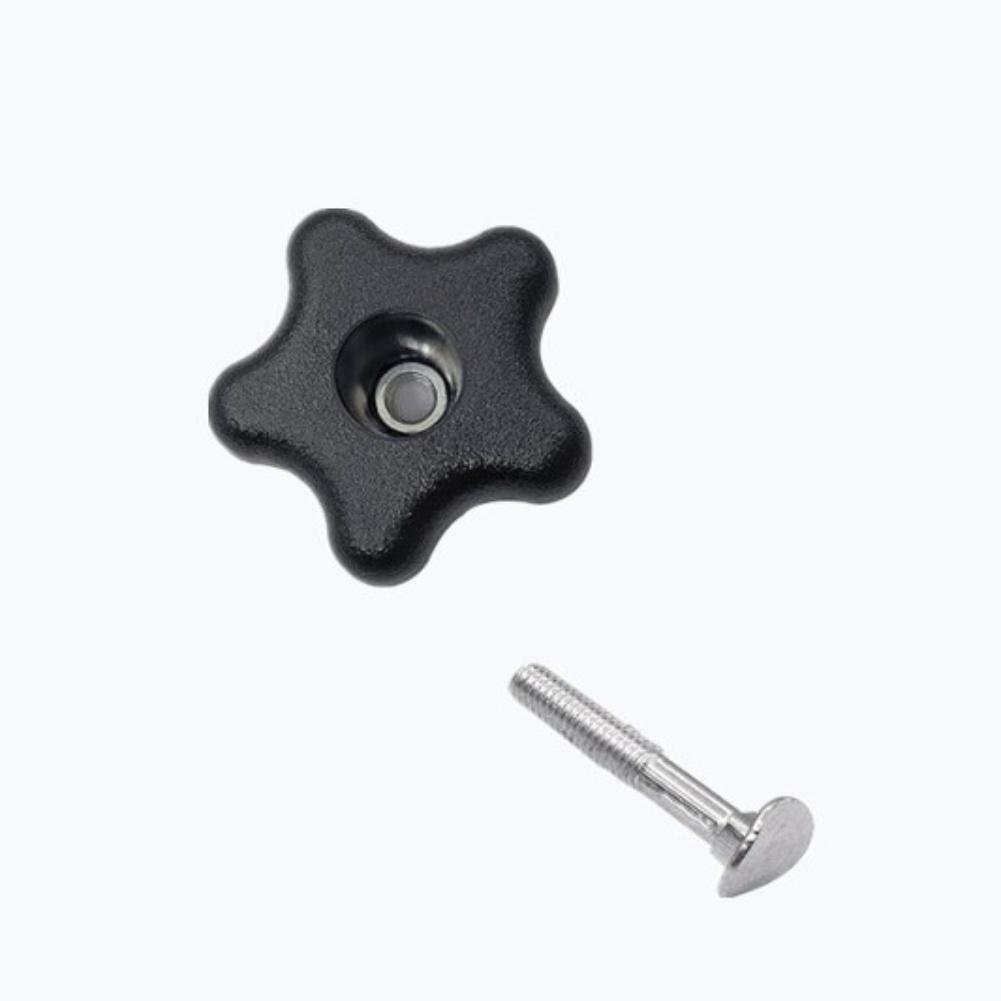 Handle Bolt Set Plum Shaped Handle 1 Bolt and 1 Handle Replacement Compatible with Lawn Mowers Snow Blowers Black