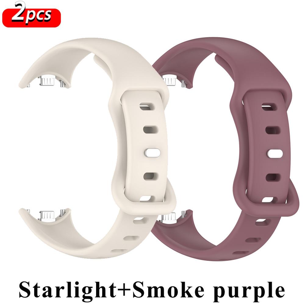 2 Pcs Strap for Xiaomi Mi Band 10 9 8 NFC Accessories Sport Silicone Bracelet Smartwatch Wristband pulseira correa Mi Band 8 9 Mi band 9 8 10