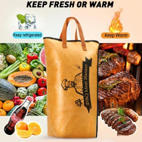 Yousheng BBQ Meat Resting Blanket 5-Layer Insulated Leak-Proof Bag for Brisket Turkey Foldable Thermal Wrap for Grilling