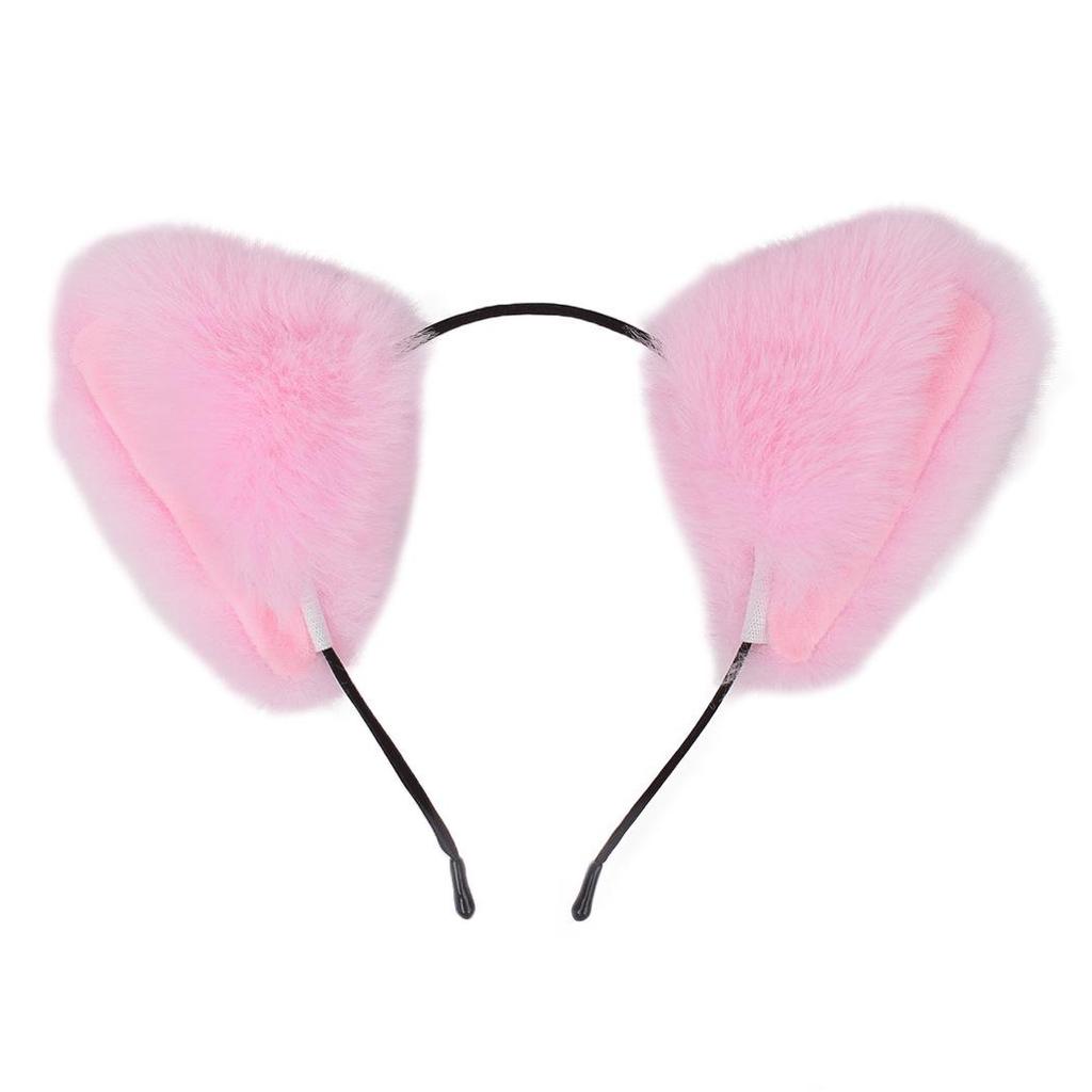 Plush Cat Ears Headband for Cosplay and Anime Costumes