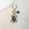 Rhinestone Marine Turtle Pendant Imitation Pearl Ocean Hanging Pendant Turtle Keychain  Bag Pendant