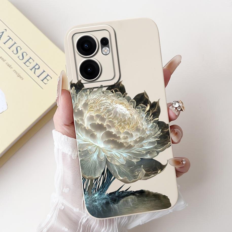 For Oppo Reno13 F 5G Case New Fashion Flower Silicone Soft Bumper Cases For Oppo Reno13F 4G Protection Cover Reno 13F 13FS Coque
