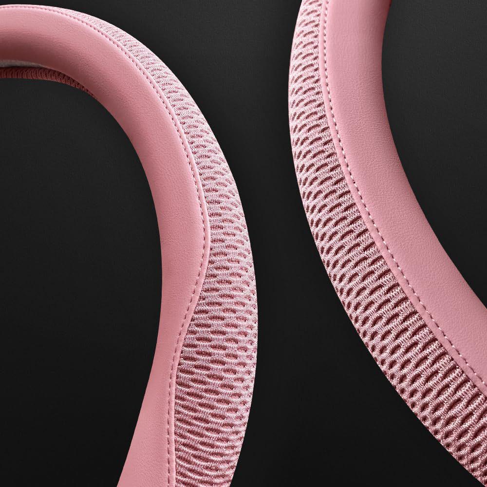 Ice Silk Steering Wheel Cover - Breathable, Sweat-Absorbent, Wear-Resistant for 15” Handles