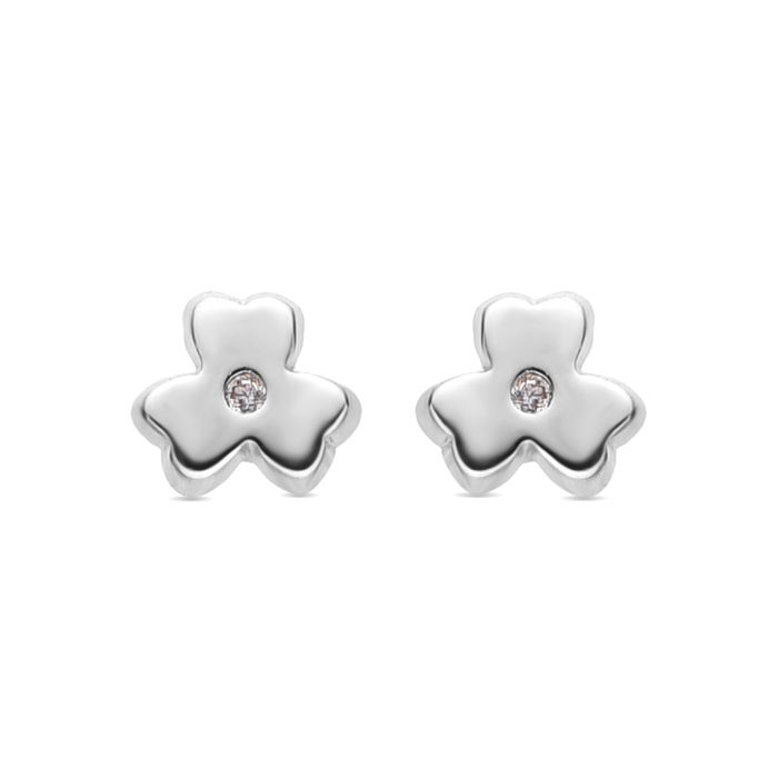Luxenter Boucles d'oreilles en argent 925 et zirconium brillant plaqué finition en rhodié - Yscu