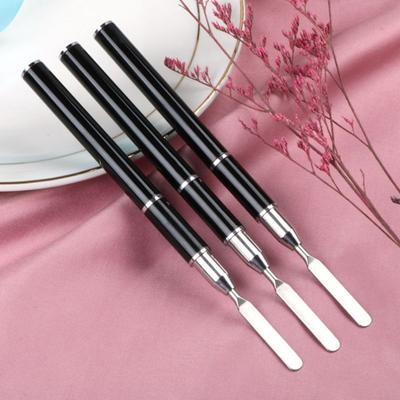 Yousheng Universal Nail Art Pen Easy Use Stainless Steel Dual Ended 2 In 1 Gel Nail Brush for Home