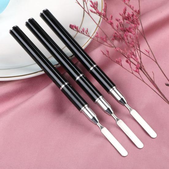 Yousheng Universal Nail Art Pen Easy Use Stainless Steel Dual Ended 2 in 1 Gel Nail Brush for Home