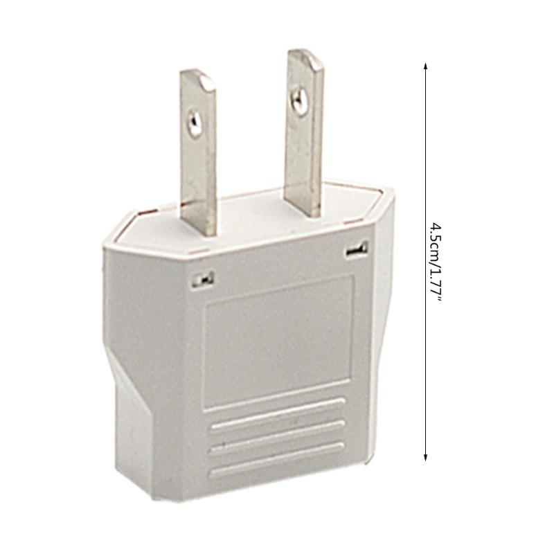 Portable Travel Plug Adaptor US To EU Plug Adapter Standard America Flat 2pin To European Round 2pin Socket Converter