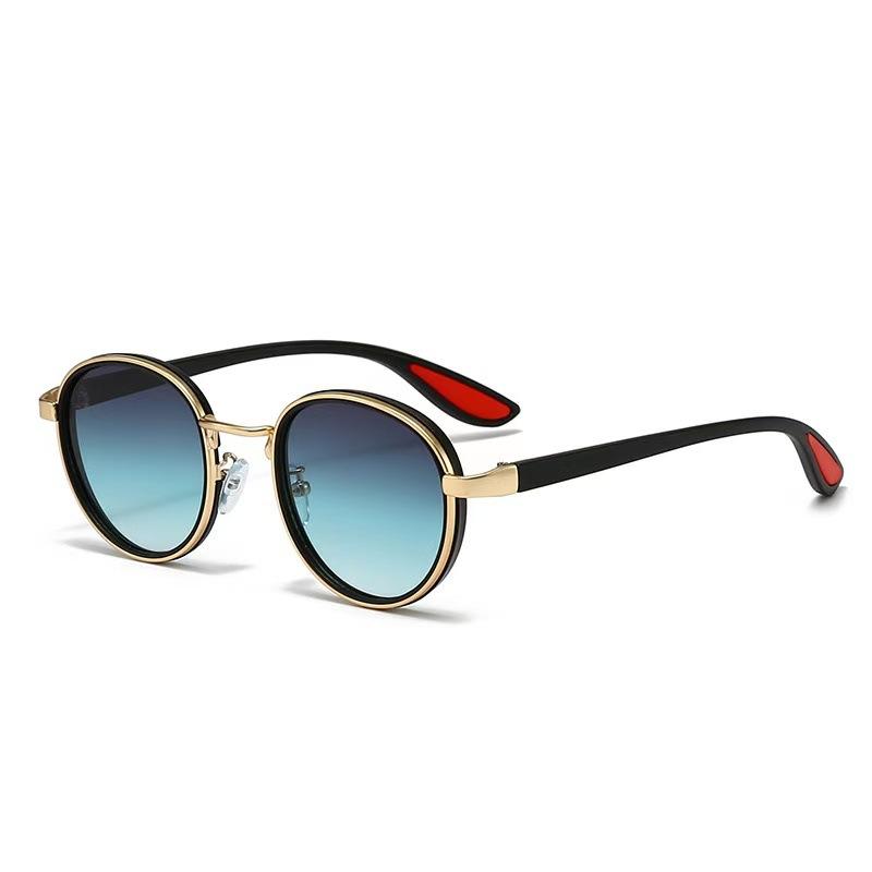 Vintage Designer Outdoor Sunglasses Men Round Fashion Metal Titanium High Quality Sun Glasses Man Uv Protection Glasses Woman