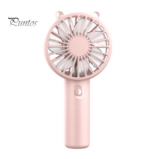 

Портативный небольшой вентилятор с 3 настройками скорости Мощный воздушный поток Низкий уровень шума Карманный вентилятор с перезаряжаемой батареей USB розовый