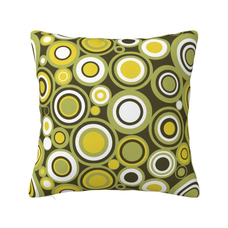 Custom 70s Pattern Retro Inustrial In Orange And Dark Brown Cushion Cover Modern Geometric Soft Nordic Pillow Living Room