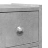 Narrow Bathroom Cabinet with Casters Concrete Grey Particleboard