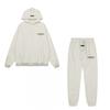 Unisex Oversized Hooded Sweatshirt Jogger Pants Set Cotton Fleece Lined Letter Print Casual Streetwear