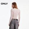 ONLY 2026 Spring Slim Fit Ruffle Trim V-Neck Knit Cardigan