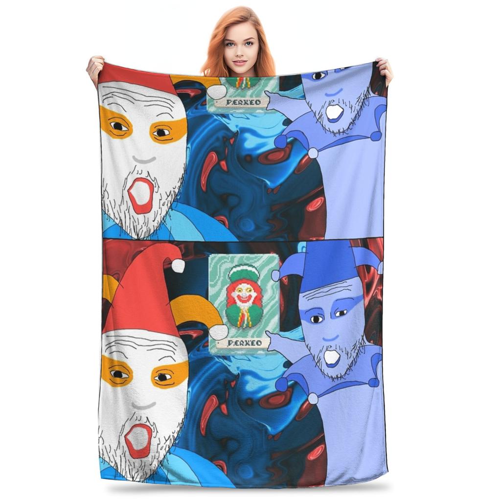 Balatro Playing Card Jocker Lusty Joker Blanket Flannel Multi-Function Soft Throw Blankets For Home Bedroom Plush Thin Quilt