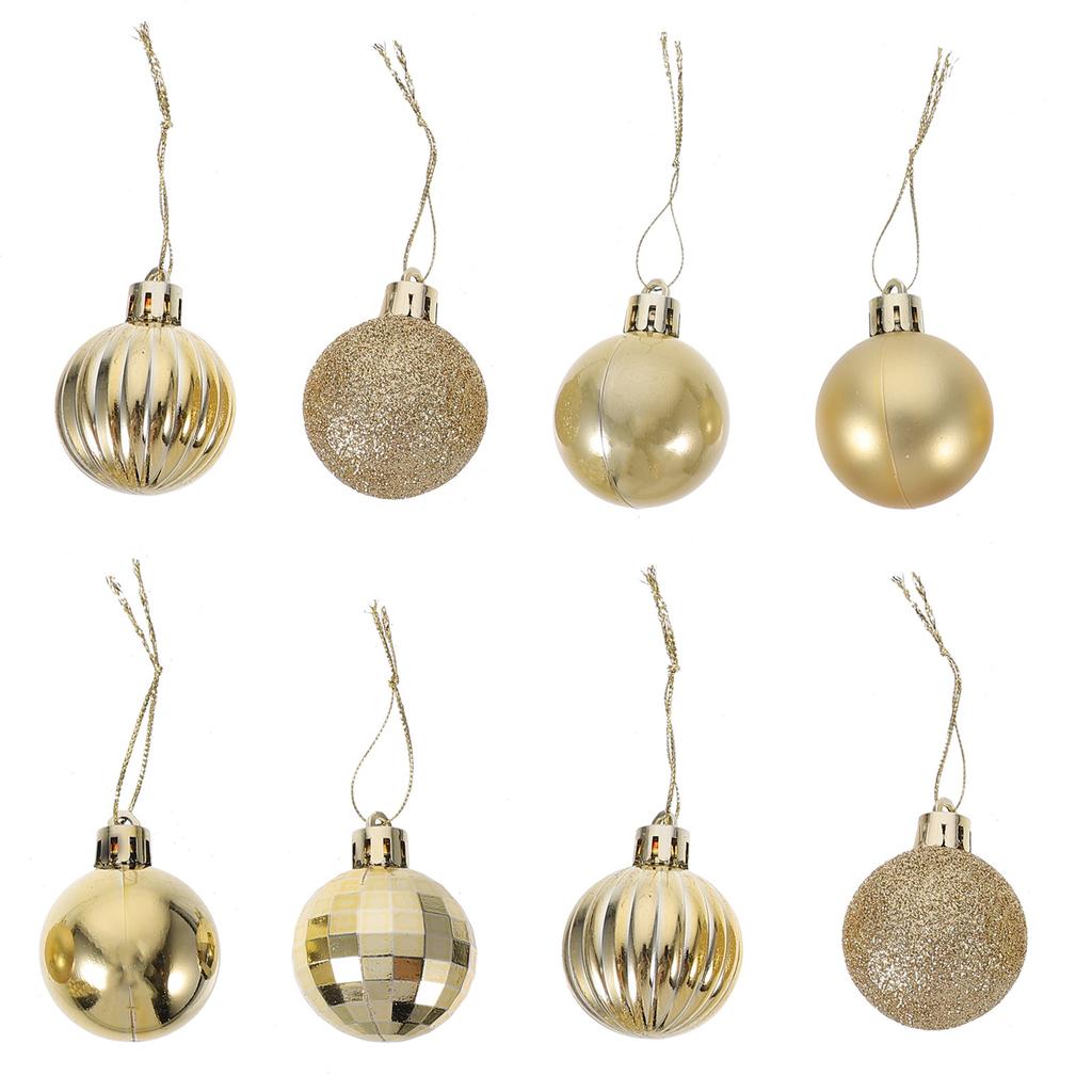 36Pcs Christmas Tree Ball Ornaments PVC Sparkling Finish Easy to Hang Xmas Party Supplies Decor Xmas Tree Balls