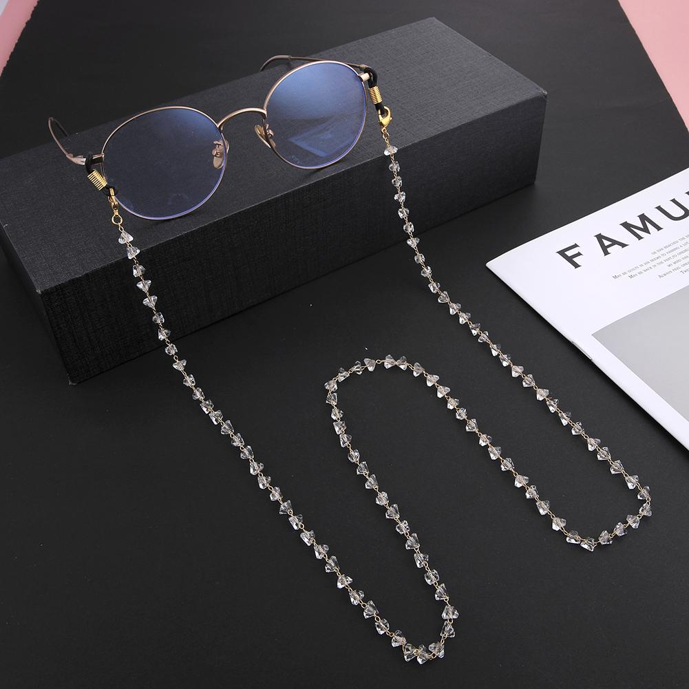 Women Crystal Beads Sunglasses Glasses Chains Lanyards Neck Strap Rope Eyewear Cord Holder Accessories Mask Chain