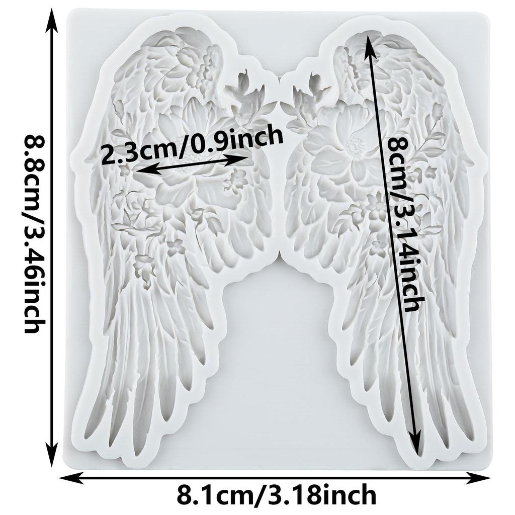 Angel Wings Silicone Mold Wings Fondant Molds Cake Decorating Tools Cupcake Topper Candy Sugar Craft Gum Paste Polymer Clay
