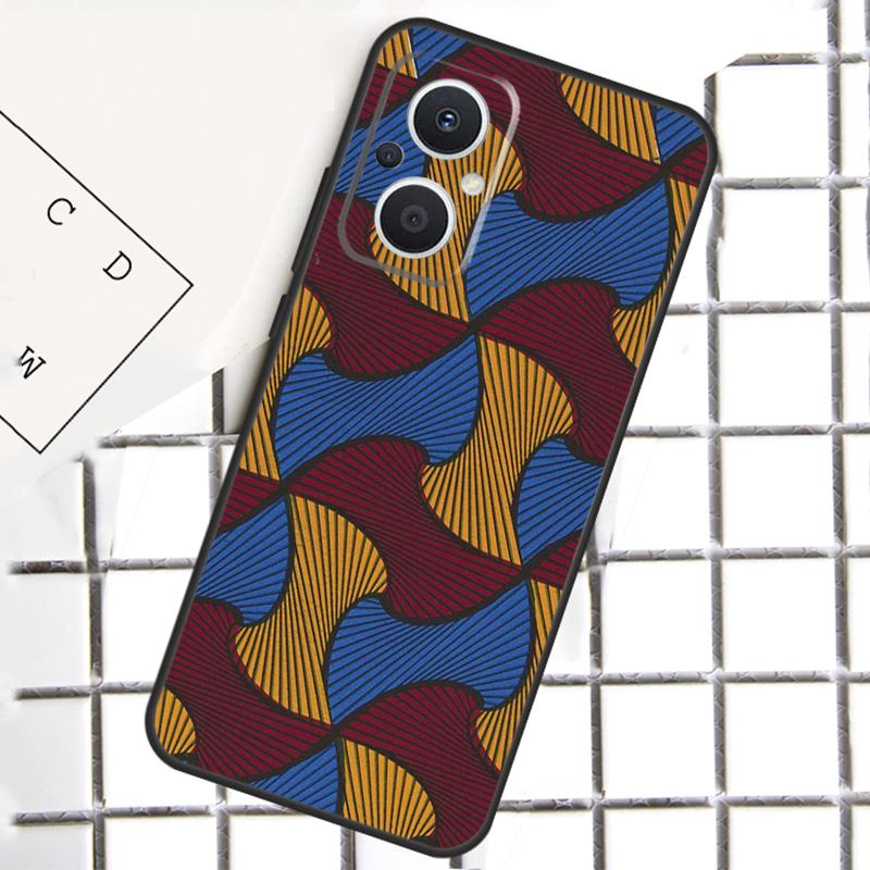 African Fabric Print Phone Case For OPPO Reno 8T 7 8 Lite 14F 14 13 12 11 F 10 Pro OPPO Find X8 X6 X5 X9 Pro Cover