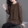 Women's New Stylish Loose and Age Reducing Versatile Lace Knit Sweater