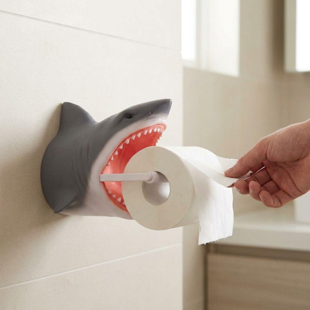 Wandmontierter Toilettenpapierhalter Haifisch Schildkröte Tissue Rollenhalter Tissue Organizer
