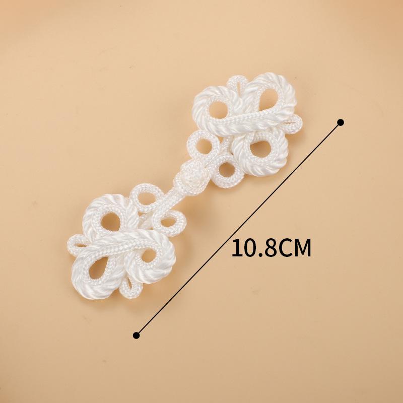 Chinese Style Handmade Woven Gold & Silver Thread Frog Buttons for Qipao Hanfu Tang Suit