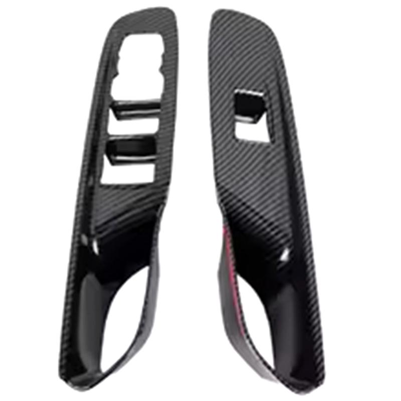 For  Corvette C8 Front Door Window Lift Switch Cover Inner Armrest Panel Sticker High Equipment