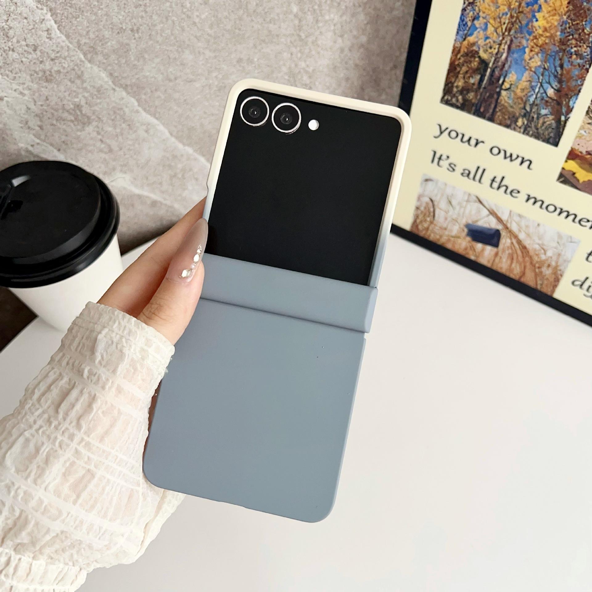 

Gradient Colorful Hard Plastic Phone Case for Samsung Galaxy Z Flip 7 6 5 4 3 Flip7 FE Flip 6 Hinge Protection Cover Galaxy Z Flip7