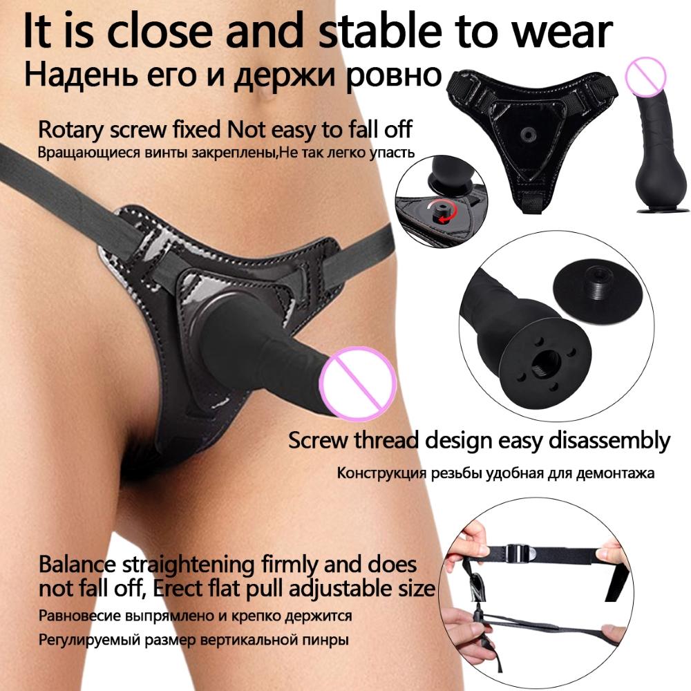 Paare Penis Anal Sex Spiele Transparent Penis Lesben Ultra Elastische Harness Gürtel Strap-on Dildo für Frauen Sex Spielzeug