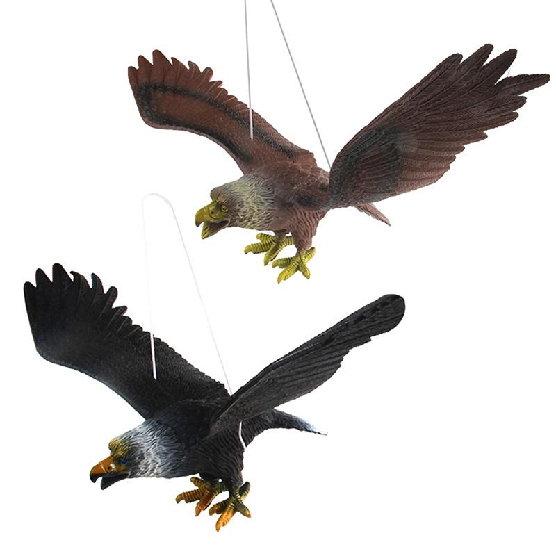 1Pc 38/27/22CM Outdoor Hanging Eagle Statue Realistic Eagle Ornament Deterrent Flying Bird Eagle Decoy Garden Scarecrow