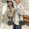 Borsa a tracolla messenger rigida a righe