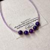 2025 new natural amethyst full bead necklace collarbone chain natal year transfer bead purple