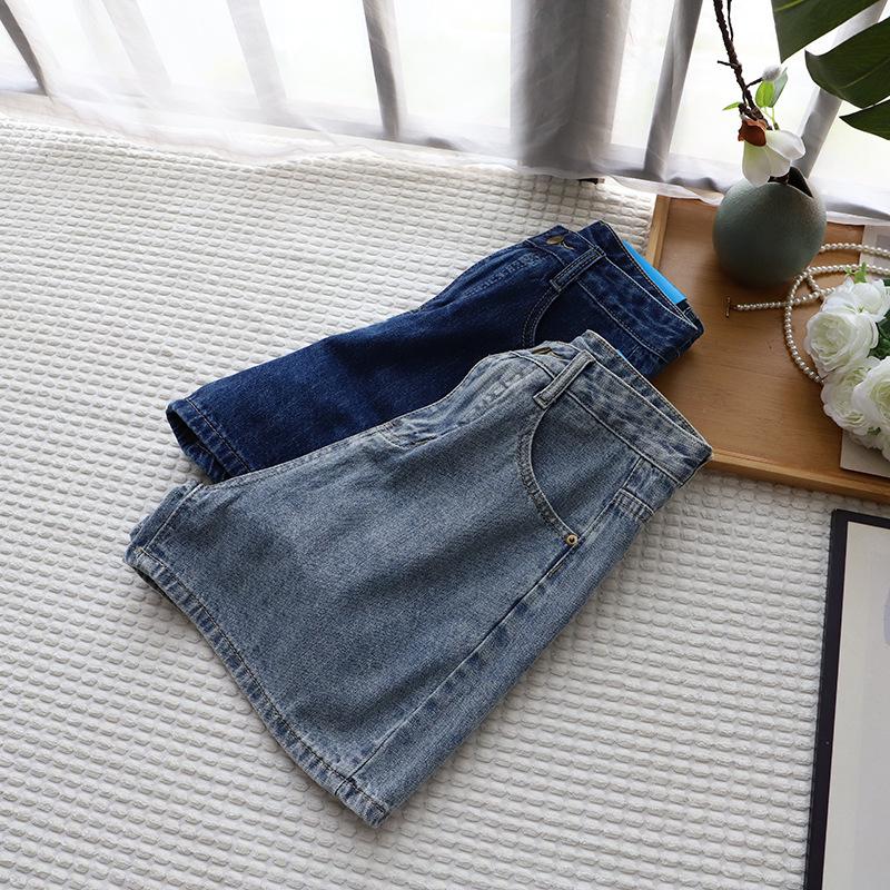 Bestseller 2025 Sommer Koreanischer Stil High Waist A-Linie Denimshorts für Damen
